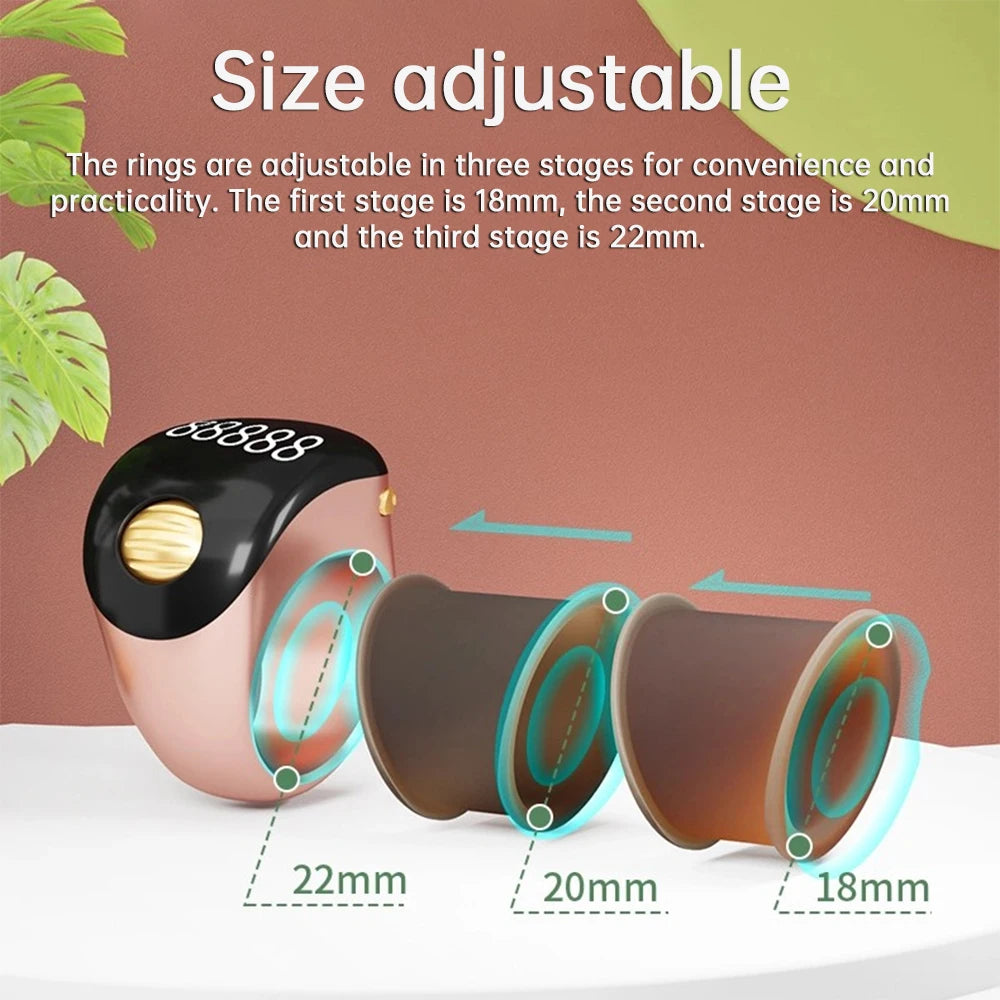 Smart Tasbih Tally Counter OLED Digital Electronic Counter Multi-Function Prayer Time Vibration Reminder Tasbeeh Ring Counters
